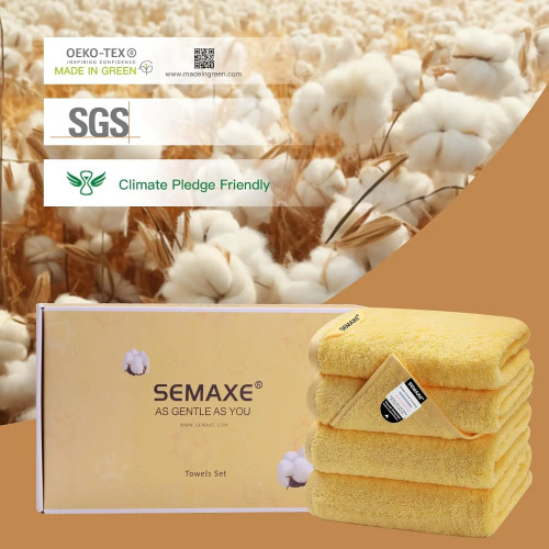 SEMAXE 40*70 см, набор полотенец для рук, 4 шт., высокопоглощающий, 100% хлопок, ультрамягкий, быстросохнущий, с подвесной петлей для дома, ванной, тренажерного зала