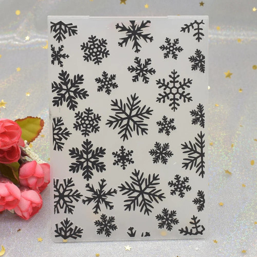Папки с 3D тиснением и рисунком снежинки для DIY, скрапбукинга, изготовления бумажных карточек, пластиковый шаблон для рукоделия, трафарет