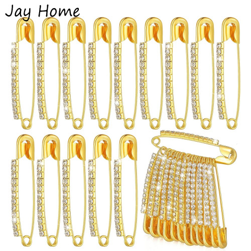 10 шт., броши-булавки с искусственным кристаллом