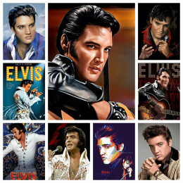 1 шт. E-Elvis-Presley полная круглая/квадратная дрель 5D DIY алмазная живопись художественная мозаика домашний декор подарки безрамные