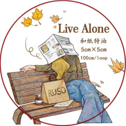 Live Alone Инди Девушка ПЭТ Васи Ленты Товары для рукоделия DIY Скрапбукинг Изготовление карт Декоративная наклейка с планом