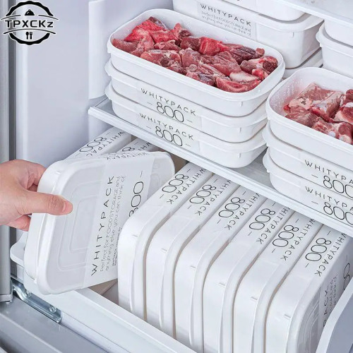 Японская упаковочная коробка для замороженного мяса, контейнер для хранения пищевых продуктов в холодильнике, консервация фруктов и овощей, подготовка блюд, разделенная коробка