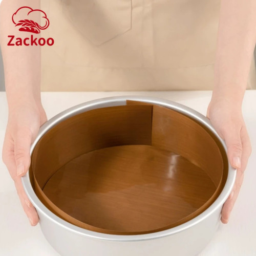 Круглый многоразовый устойчивый коврик Zackoo для выпечки, 6/8/10 дюймов, стекловолоконная ткань, легко размолаживающаяся подкладка для торта, укороченная бумага, прокладка из промасленной ткани