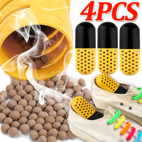 2/4 шт. обувь, сильные кроссовки с дезодорантом, кожаная обувь, портативные сумки для освежителя в форме капсулы, перчатки, осушитель, принадлежности для уборки дома