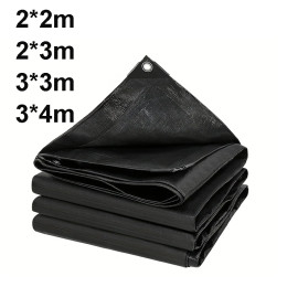 Брезент сверхмощный черный водонепроницаемый брезент с защитой от ультрафиолета Многоцелевой уличный защитный чехол для кемпинга, сельского хозяйства, патио, сада, лодки, автофургона