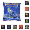 Подушка Megadeths из тяжелого металла, декоративная квадратная, 40x40 см
