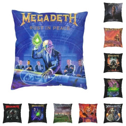 Подушка Megadeths из тяжелого металла, декоративная квадратная, 40x40 см