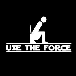 ЗАБАВНАЯ ВИНИЛОВАЯ НАКЛЕЙКА WC TOILET ART DECOR, наклейка USE THE FORCE для украшения окна автомобиля, ванной комнаты, двери