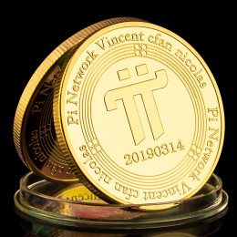 Позолоченная монета Pi Network Vincent Cfan Николаса Крипто Коллекционная сувенирная подарочная памятная монета