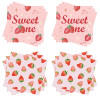 Салфетки Sweet one с клубничным принтом Салфетка с клубничным принтом Baby Shower Kids Sweet One Клубничная салфетка для украшения дня рождения