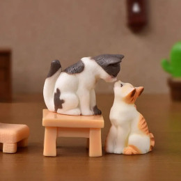 Настоящие милые фигурки кошек, игрушка-дисплей, пластиковый орнамент для кошек, многофункциональные аксессуары для котят