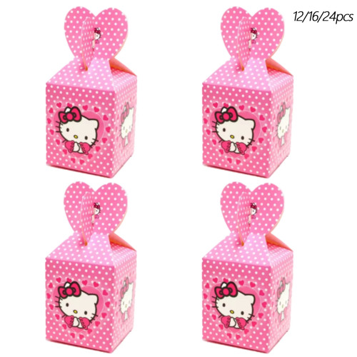 Коробки конфет на тему Hello Kitty Sanrio, коробки для закусок Hello Kitty, коробки для подарков Hello Kitty, товары для вечеринки по случаю дня рождения Hello Kitty