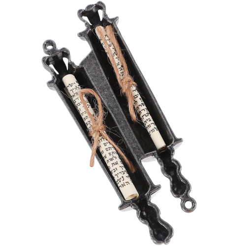 1 комплект, металлическая ретро мезуза, дверная мезуза, металлическая святая мезуза, религиозная мезуза, мезуза, свиток, набор, еврейский домашний декор, нить занавес