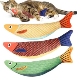 Игрушка для кошек, кошачья мята, 3D моделирование рыбы, сайры, золотая рыбка, игрушки для котят, подушка, интерактивная звучащая кошачья жевательная игрушка, плюшевая игрушка для кошек