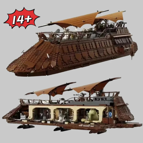 MINISO Star Plan UCS 75397 Парусный барж Классическая модель парусника Строительный блок Настольный декор Сборка игрушек Рождественские подарки на день рождения