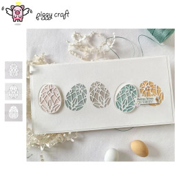 Piggy Craft металлические штампы для резки, форма для пасхального яйца, украшение для скрапбукинга, нож для рукоделия, лезвие, трафареты, штампы