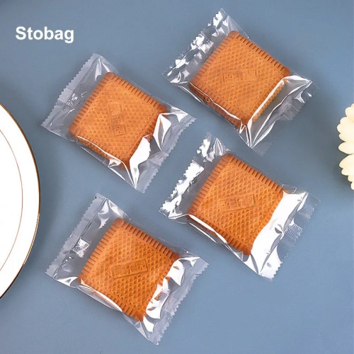 StoBag 500 шт., оптовая продажа, машина для изготовления прозрачных пакетов для печенья, конфет, горячая запечатанная упаковка, для самостоятельного изготовления печенья