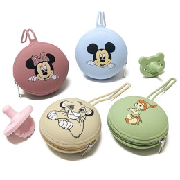 1 шт. Disney Микки и Минни Маус Король льва с принтом силиконовая детская соска сумка для сосков портативная