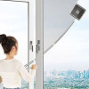 Инструмент для очистки окон из нержавеющей стали и полипропилена, растягивающийся серый очиститель высоких окон, гибкий стержень для очистки дуги