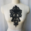 Черная вышитая ткань с аппликацией, флора, готическое платье в стиле барокко, воротник, пришить нашивку для свадебного украшения, платье «сделай сам»