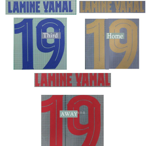 24/25 БАРCbA # 20 имен OLMO LAMINE YAMAL Наборы игр Home GaviPedri с именем и номером 2025