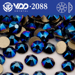 VDD 068 Синий Металлик SS16-SS30 Высокое Качество 2088 Хрустальные Стразы 8 Большой 8 Маленькие Плоские Назад Алмазные Украшения Для Ногтей DIY