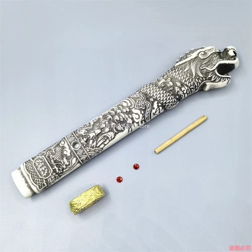 Замечательные японские 30 см Tsuka с открытой ручкой дракона, фитинги Fuchi из сплава для японского самурая, катаны, аксессуары для рук меча