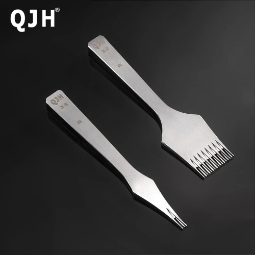 QJH Высококачественное острое (реверс) долото для кожи с обратным ходом, утюг во французском стиле, штамповочный инструмент для кожи, полировка, 4 размера
