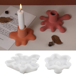 DIY бетонный подсвечник силиконовая струящаяся вода гипсовый подсвечник силиконовая форма