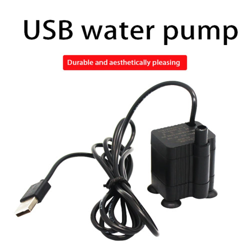 USB нижний всасывающий насос 5 В 2,5 Вт для диспенсера для воды для домашних животных, ландшафтный дизайн, циркулирующий аквариум, ландшафтное украшение, маленький 1 шт.