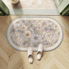 Легкий роскошный европейский цветочный впитывающий коврик для ванной комнаты, мягкая диатомовая грязь, коврик для унитаза, коврик для ванной, дверной ковер