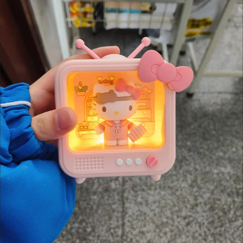 Sanrio светящийся ночник мелодия Куроми Hello Kitty Cinnamoroll персонаж ТВ-канал серии игрушки аниме Kawaii для девочек настольный компьютер