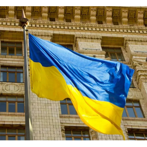 90*150 см украинский флаг для оформления баннеров, полиэфирное волокно, заполнение полиэфирной ткани, приблизительно для страны