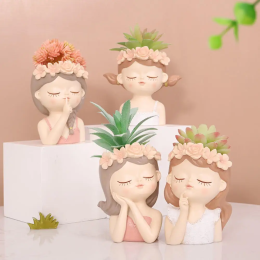 3D красивый цветок для девочек, силиконовая форма, сделай сам, портрет, суккулент, Цветочная ваза, штукатурка, магнитное украшение для дома