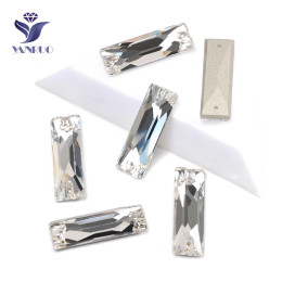 YANRUO 3255, все размеры, прозрачные космические багетные хрустальные стразы, швейные бусины с плоской задней частью, пришивные стразы для платья
