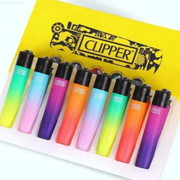 Испанская оригинальная газовая зажигалка Clipper с индивидуальным рисунком, многоразовая газовая зажигалка, 8-компонентный набор для курения в штучной упаковке, коллекция, подарок