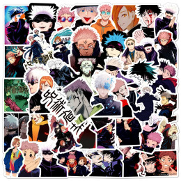 50 шт., наклейки с граффити серии Jujutsu Kaisen, подходят для шлемов, украшения стены рабочего стола, набор наклеек «сделай сам», оптовая продажа