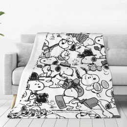 Арахис, коллекция Snoopy, фланелевое одеяло, Мультяшные милые Потрясающие Пледы для кровати, дивана, кушетки, плюшевое тонкое теплое одеяло