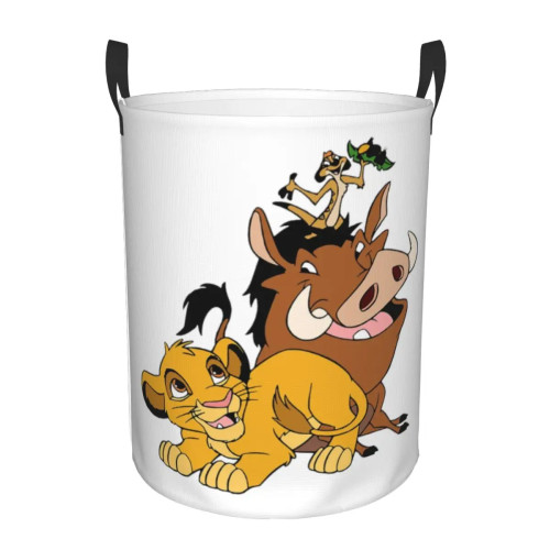 Индивидуальная корзина для белья Timon and Pumbaa Disney, складная корзина для одежды «Король Лев» для хранения детских игрушек