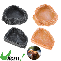 UXCELL водная кормушка для рептилий, блюдо для еды, ящерица, черепаха, смола, миска для еды, черепаха, скорпион, крабы, горшки для воды, декор для резервуара