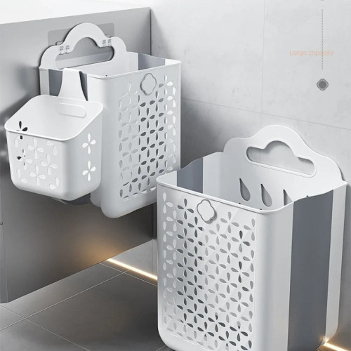 Складная корзина для белья, большая емкость, полые корзины для хранения одежды, портативная пластиковая корзина для хранения, органайзер для ванной комнаты