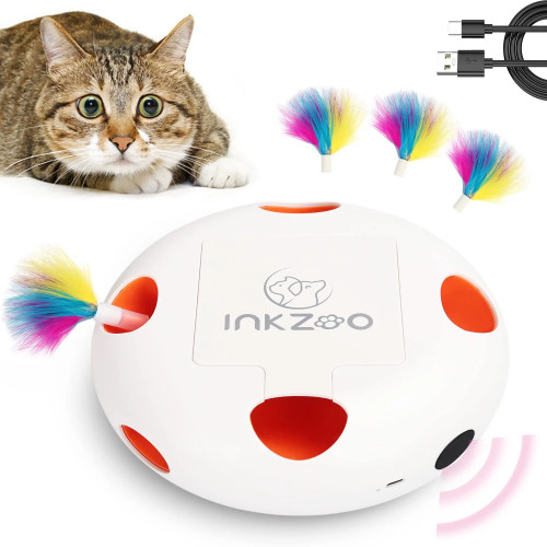 Игрушки для кошек INKZOO, интерактивные игрушки для кошек для домашних кошек, умная интерактивная игрушка для котят, автоматические 7-отверстия для мышей Whack-A-Mole