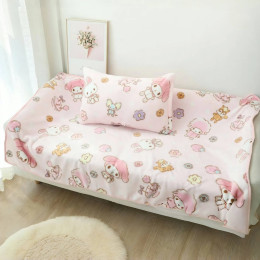 Одеяло с рисунком My Melody Kawaii в японском стиле, фланелевое мягкое теплое одеяло для сна, постельное белье, чехол для дивана, простыня, одеяло для ног, подарки для девочек
