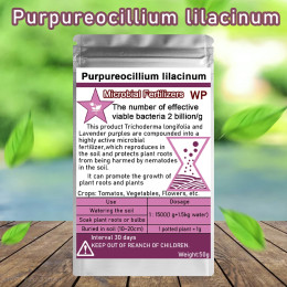 Purpureocillium сиреневый Микроскопический почвенный грибок Биофарилизатор Микробное удобрение Контроль корневых узлов Немолоды 50г