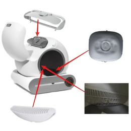 Tonepie Smart Cats Litter Box Tipro Аксессуары Съемный фильтр-экран Кошачьи туалеты Песчаная перегородка Принадлежности для кошек Arenero Gato