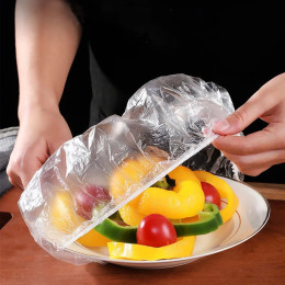 100 шт., многоразовые чехлы для хранения пищевых продуктов, сумки для миски, эластичная тарелка, силиконовая крышка с крышкой, кухонная пластиковая герметизация для хранения свежести