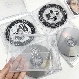 1 шт., прозрачная коробка для хранения дисков и CD-дисков