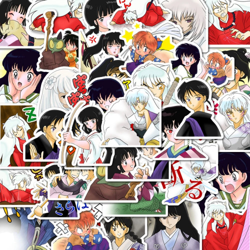 40 шт. наклейки Inuyasha можно использовать для украшения, таких как чашки-термосы, настенные холодильники, компьютерные зеркала, конверты и т. д.