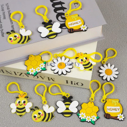 12 шт., брелок с изображением ромашки и медоносной пчелы, подвеска на рюкзак для детей, сувениры на день рождения, подарки для детского душа, наполнители для пиньиты