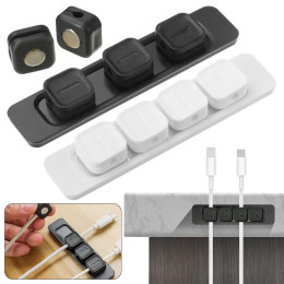 Самоклеящийся силиконовый Магнитный органайзер для кабеля, USB, гибкий органайзер для проводов мыши